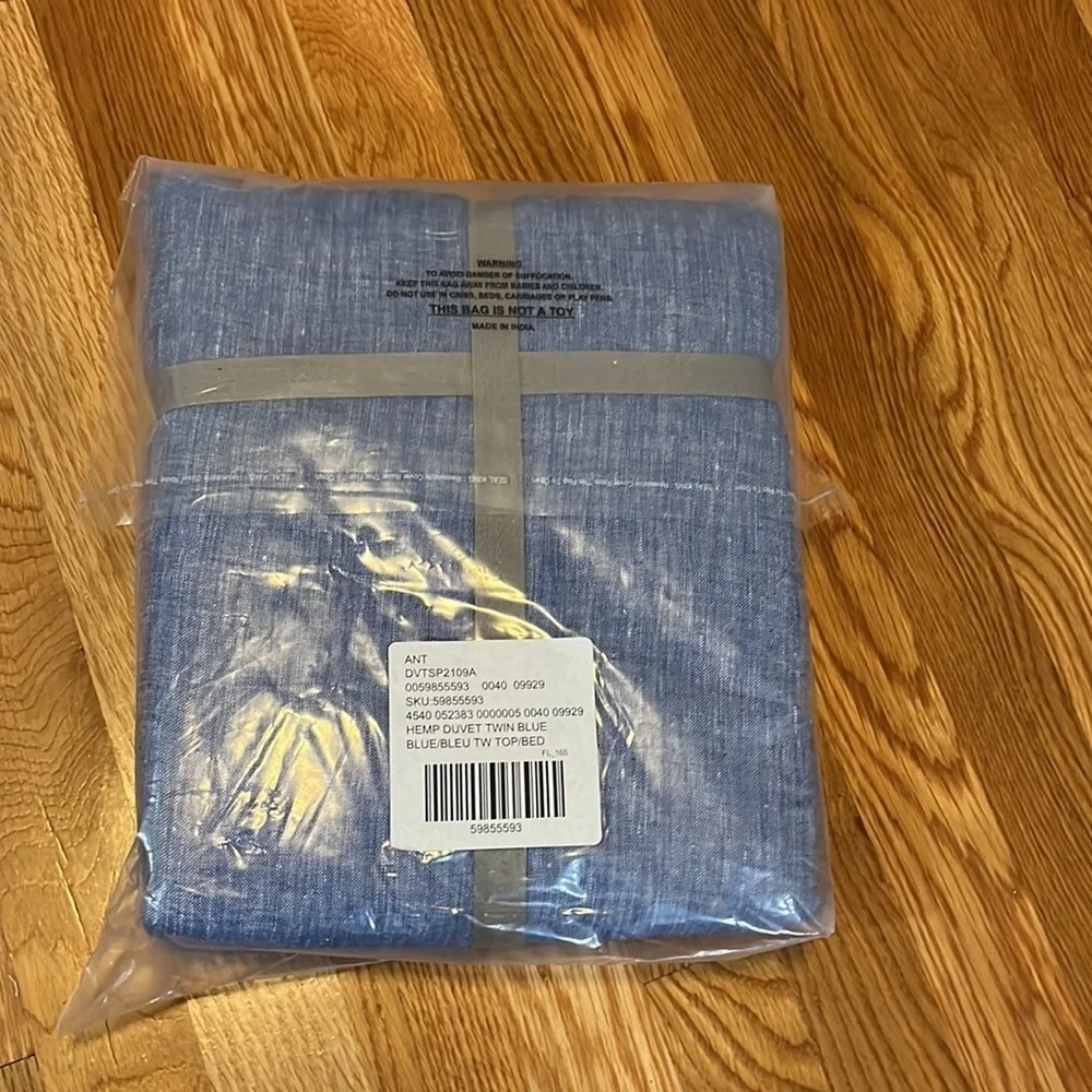 Anthropologie Harmony Hemp Duvet Cover Twin NWT